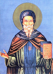 icone roumaine moderne de saint Jean Cassien